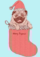 Dog Christmas card created by Pearl Illustrations
