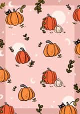 Cute Pumpkins Greeting Card created by Anja Richards Art