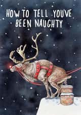 Naughty Reindeer Christmas Card created by Bewilderbeest