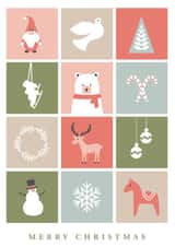 Nordic Christmas holiday card created by Kampai Designs