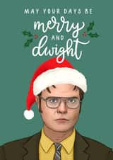 Dwight schrute Christmas card. created by Swish & Scribble