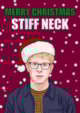 Parenting Hell Stiff Neck Christmas card created by Glam Brock