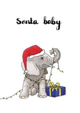 Santa baby elephant created by AVO-CARDO