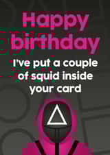 Funny Squid Games themed birthday card - TV series - Netflix created by Tiger Feet Creations