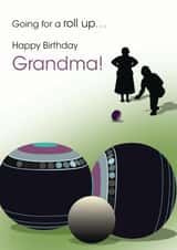 Grandma Bowling Birthday card created by Jackie Ponwaye Design