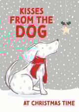 Kisses from the Dog - Christmas card from your dog created by REBECCA MCCULLOCH