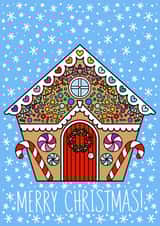 Merry Christmas Rainbow Gingerbread House  created by Charlotte Trimm