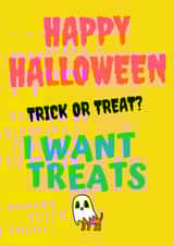 Halloween Doggy treat card created by Pet Milestone Cards