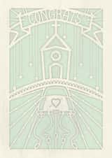 Paper Cut Wedding card - Illustration card created by GRACIE HEALEY