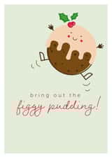 Excited Christmas Pudding Christmas Card created by Designed By Lizzi
