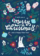 Cute christmas card with pattern created by Anna Bencic
