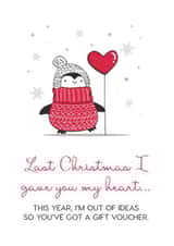 Last Christmas Gift Voucher Card created by The Treasured
