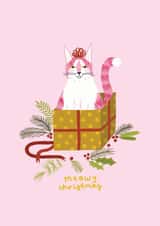 Funny and Cute Cat Christmas Card created by Joanna Clay Design
