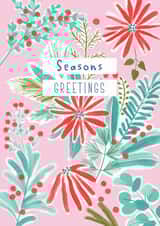 Seasons Greetings Floral Christmas Card created by Joanna Clay Design