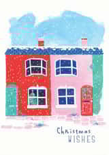 Christmas Wishes Cosy Snowy House Christmas Card created by Joanna Clay Design