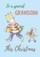 Grandson Christmas card created by Kate Garrett