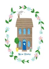 Pretty Wreath New Home Card - House - New Home created by Evie Warren Illustration