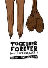 Saggy balls and boobs anniversary card 1001 created by Ivorymint cards