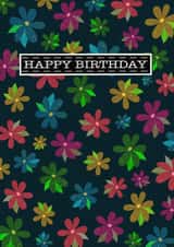 Flower power Birthday card created by VerUnique Designs