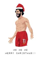 Liverpool Mo Salah Christmas Card created by Replay Prints