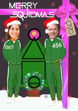 Personalised Christmas Photo Card created by Kerrylovescards - squid game player photocard