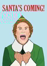 Elf Christmas Card - Santa is coming created by GirlOnFryer