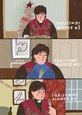 Vicar of Dibley Christmas Dinner Card created by skeletondraw