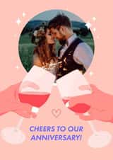 Personalised Anniversary Photo Card created by Leah Chong - Leah Design - Anniversary Cheers