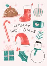Happy Holiday Cute Christmas Card created by Inku Goods