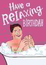 Married at First Sight MAFS Cringe Bath Birthday Card created by Lisa Illustrates