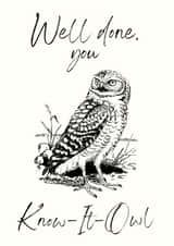 Know-It-Owl Congratulations Card created by Lilac Hailstorm