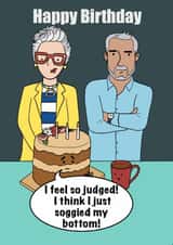 Funny Bake Off Inspired Birthday Card created by Karentoons