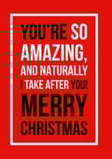 Cheeky red amazing Christmas card created by See-saw Cards
