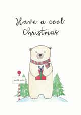 Cute Polar Bear, North Pole. Present created by Beloved Creations