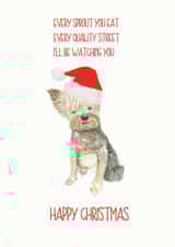 Yorkshire Terrier Father Christmas created by Sarah Maddox