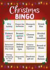 Christmas Bingo Christmas Card created by tat does it cards