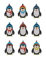 Cross Stitch Penguins created by Tickle and Thread