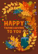 Happy Thanksgiving to you Autumnal Celebration American USA created by Ludicrous Prints