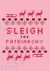 Sleigh the Patriarchy Christmas Card created by whimsical AF