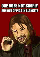 Funny Pigs In Blankets Meme Christmas Card created by Tiny Tiger
