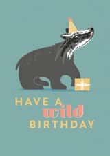 Badger Lover Birthday Card created by X, Y & Z Design