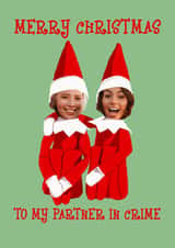 Personalised Christmas Photo Card created by @squiggleinthecity - Elf partner