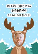 Personalised Christmas Photo Card created by Muses & May  - Reindeer photo card 1000