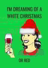 White or Red Wine Christmas Card created by Jan Munro