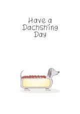 Cute sausage dog card - Dachshund - hot dog - Birthday created by Bonny Shatwell