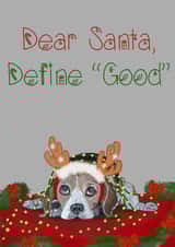 Naughty Beagle Christmas Card created by The Warren Creations