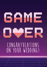 Game Over - Video Game Wedding Card created by McCabe Graphics