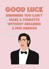 Cousin Gregg Good Luck succession card created by Nicola Jo