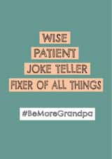 #BeMoreGrandpa Cute grandpa birthday card created by Urban Collie