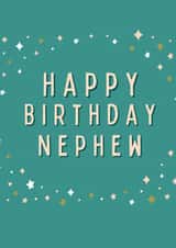 Classic Birthday Card - For Nephew - Typography created by ERC Design